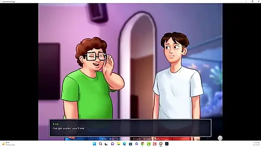 SummerTime Saga - Йоханнес и Эрик наблюдали За Иванкой, Iwanka сделал Йоханнесу минет перед камерой
