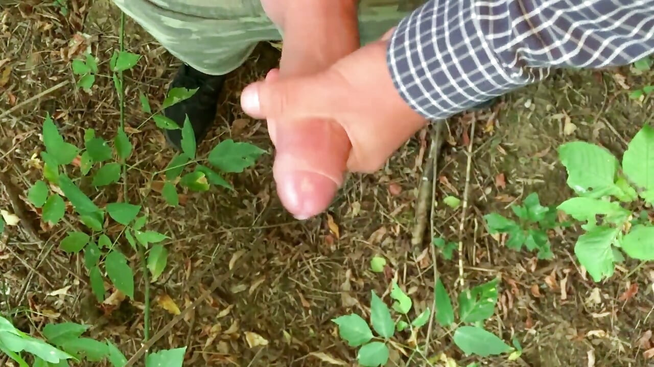 Twink Jerks Faster and Slower, Faster and Slower... Then Cums Outdoor