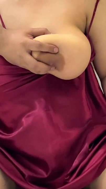 Powerful moment from "Stepson Slapping Big Tits Of Horny Stepmom Surprisingly She Likes Tits Slapping And Boob Squeezing"