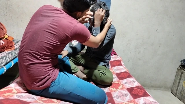 Indian Desi Village Younger College Student and Young Masterji