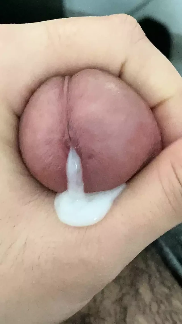 Jacking off. A lot cum