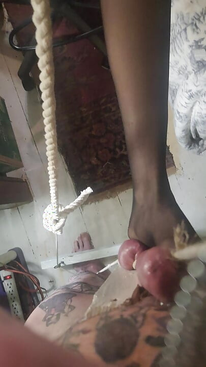 Goode Girl Unholy Crucifix Ballbusting Pt2
