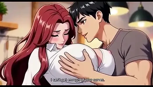 Big boobs stepmom seduced by stepson in kitchen