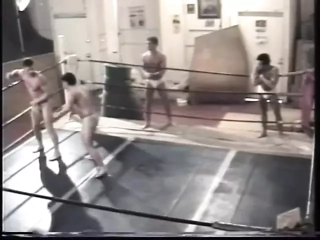 Sexy men take turns wrestling in tight underwear