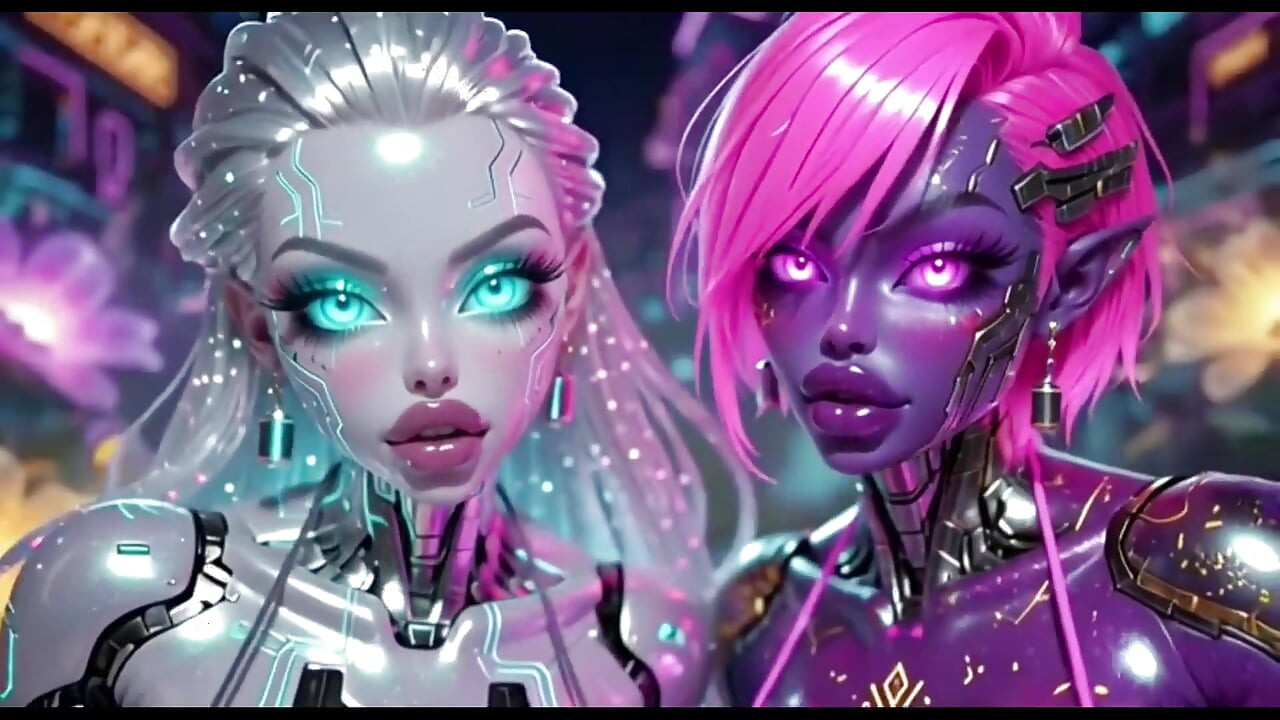 Beautiful Aliens Kiss on Nice Music, Ai Animation