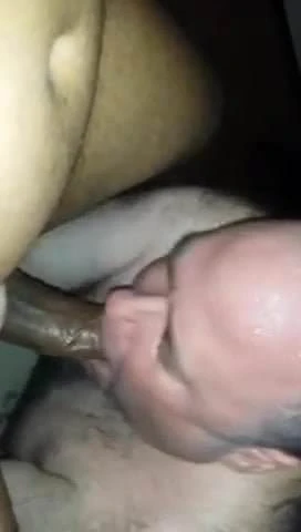Suckubus sucking and swallow a black cock