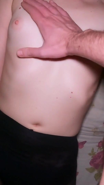 Step sister in pantyhose helps step brother cum! | Clip 1