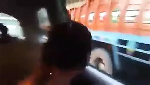 Desi Indian frustratedBhabhi's stripped in running car