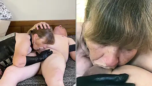 Granny Carmen Elegant Gloved Cock Sucking Mature Housewife 9825CAMS25M