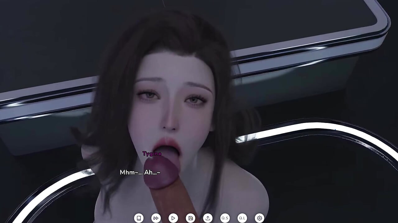 He plays by placing his penis against her breasts. gameplay