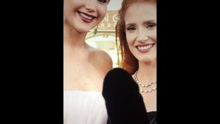 Jennifer Lawrence y Jessica Chastain tribute