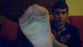 Straight guys feet on webcam #293