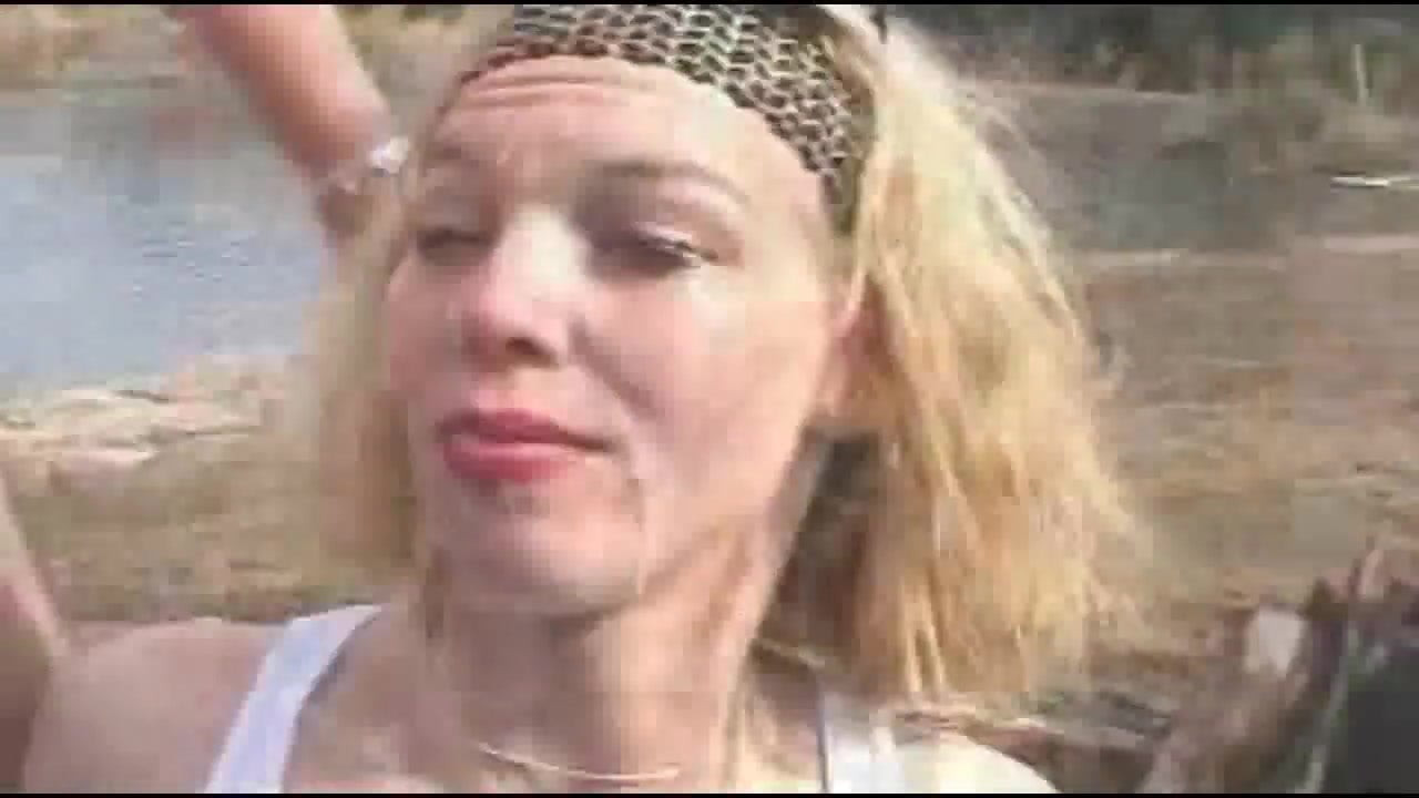 small tit blond outdoor bukkake