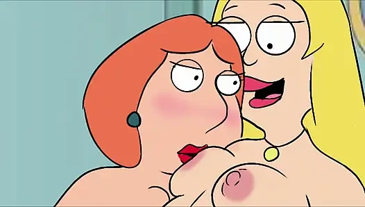 Lois Griffin und Leela bekommen einen harten Penis – Family Guy x Futurama Cartoon Sex-Kompilation