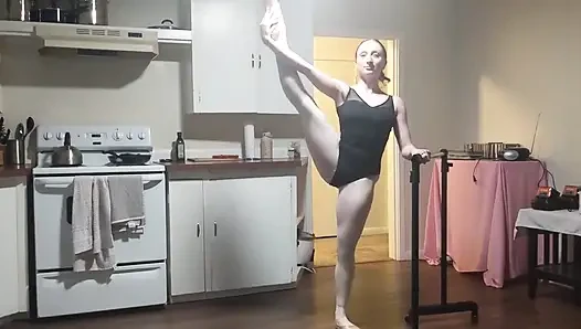 Lady Cherry Dance Ballet in Leotard and Nude