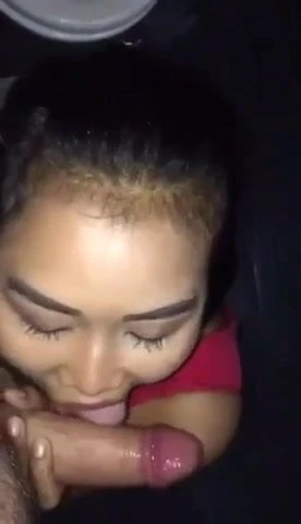 Horny asian blows