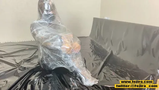 Fejira Com – Plastic Cling Film Wrap Bondage Sweating Orgasm