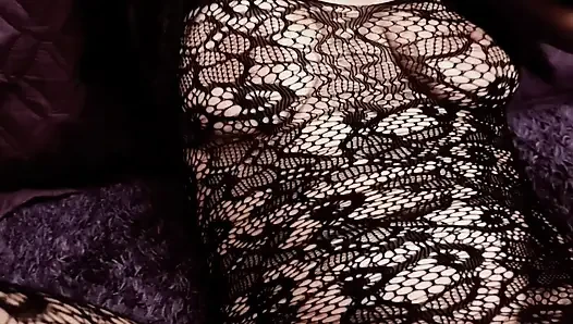 Solo milf masturbation with big fat dildo