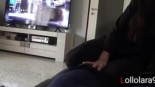 Bad Girl Interrupts My Xbox Game and Jerks My Dick