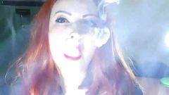 Sexy goddess Alexxya smoking her pipe