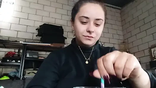 PAWG Girl Smoking Slim Cigarette