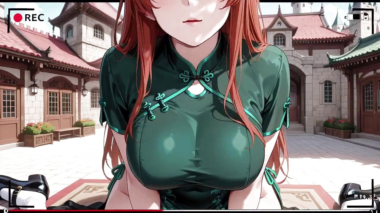 Cheveux roux et Qipao emeraude ! Séduction paresseuse dans la cour est