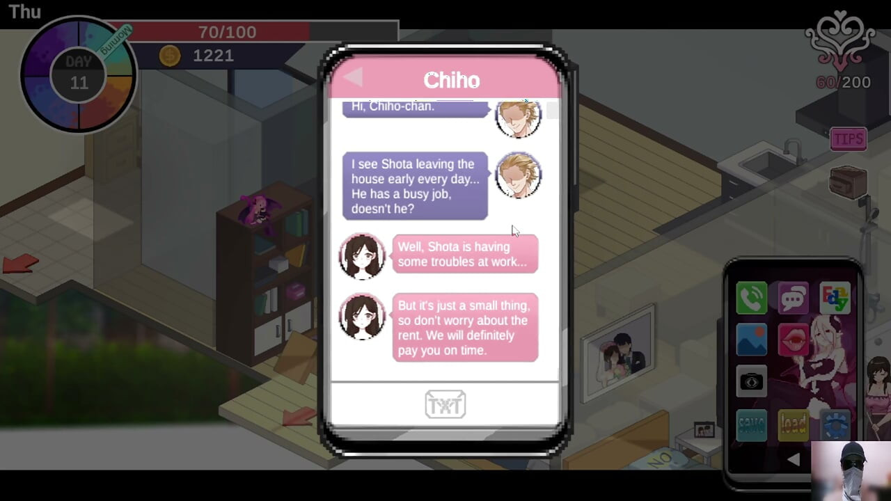 Ntraholic gameplay! Ep-2! The cute wife cheats on her husband with me while he is there!