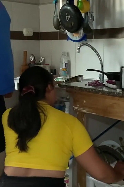 My Brother-in-law Fucks Me in the Kitchen While My Husband Works