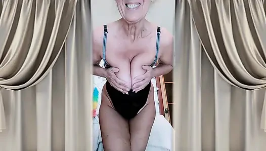 Lonely Cheerful Granny Lukerya Flirts & Teases in Kitchen Cam Solo