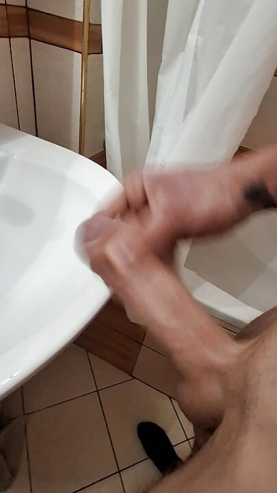 in the bathroom I almost got caught by roommate