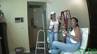 Taking a Break From Painting and Eating Each Others Pussy