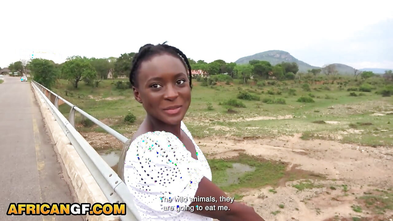 Cute Ebony Girlfriend Pussy Pounded By Big White Cock In a Public Park