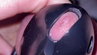 no touching small cumming in chastity cage with farting