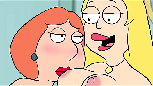 Lois Kennedy ve Leela sert yarak alıyor - aile adamı x futurama çizgi film seks derlemesi