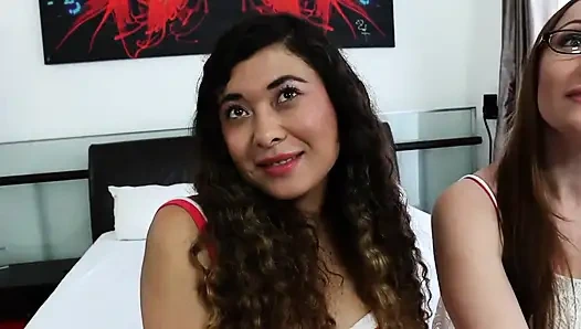 Young pretty lesbians pussy playing