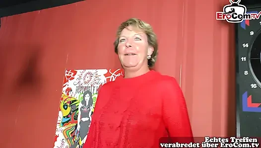 German granny does her first sex casting for pocket money