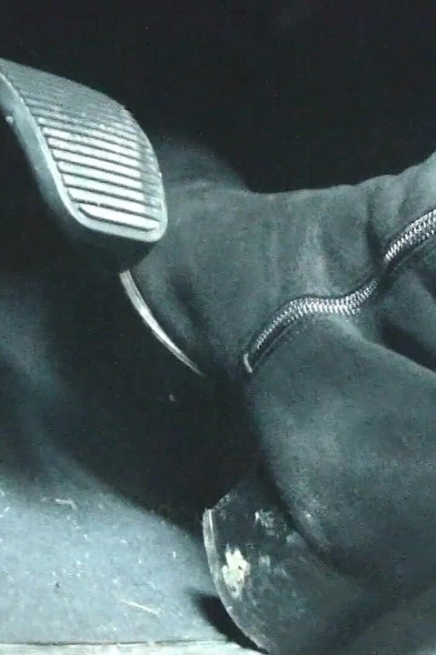 Driving Fast in Black Suede Knee High Boots