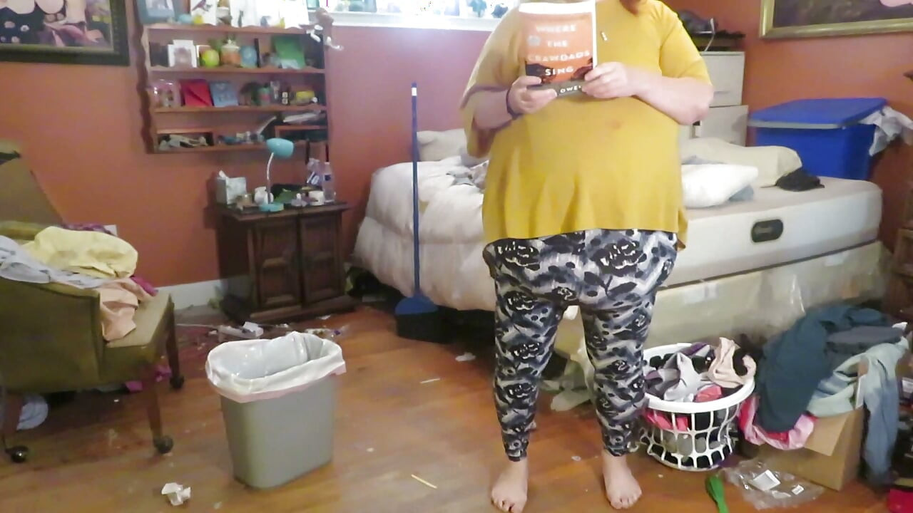 Clean up my room dressed then topless