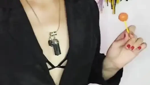 Shyyfxx Your Bossy Boss Jerks Out with a Lollipop and Forces You to Lick Her Pussy Humiliation
