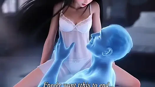 A lonely young beauty is haunted by a handsome ghost at night