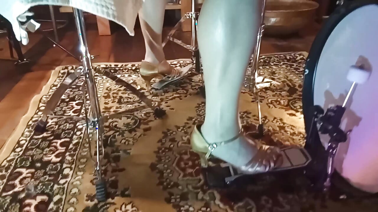 Øv på pedalpumpende trommer sett