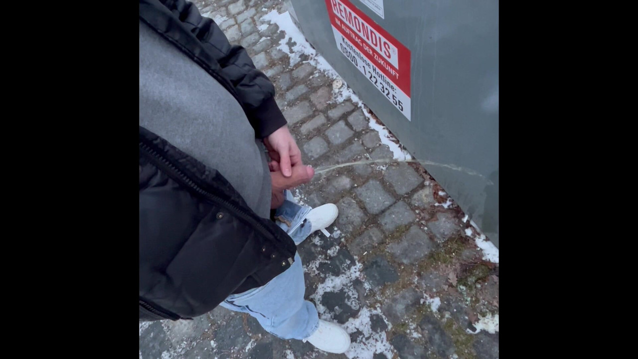 Public pissing takes him from soft to hard