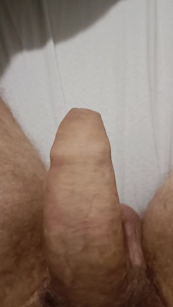 Just my uncut cock, pulling back my foreskin