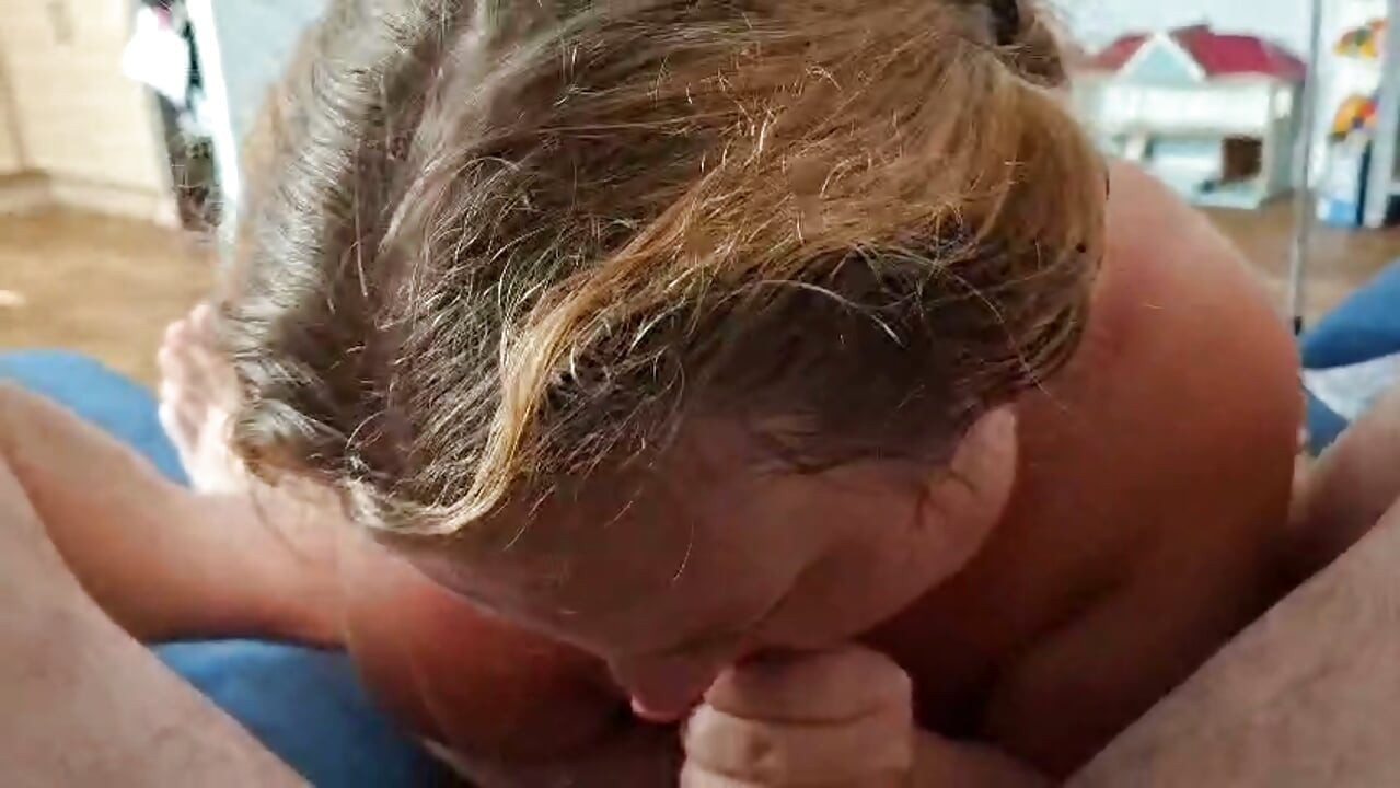 Princess giving master a blowjob and rimming after a day of degradation