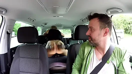 Stunning tattooed blonde fucked outdoor by a big black cock