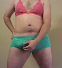 Sissy eating loads