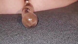 Object play in bed dp with lube bottle solo bbw