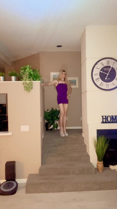 Michelle purple dress