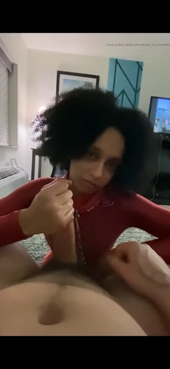 奴隶抚摸爸爸的大鸡巴