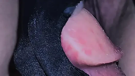 Stranger Cums Hard Inside Her Panties Under Skirt on Subway Train